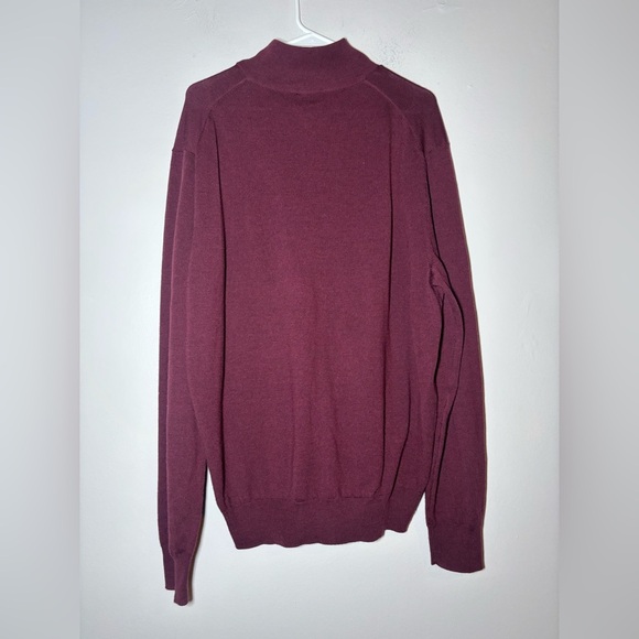 NWOT Jos.A Bank Merino Wool Quarter Zip traveler  Sweater size XL - Picture 4 of 5